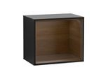 Villeroy und Boch Finion Regalmodul FD10GNPD 41,8x35,6x27cm, Regal Walnut Veneer, Black matt lacquer