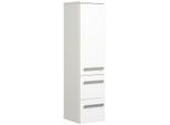 Pelipal Serie 4005 Midischrank 992.113.056 2 Auszüge, 30x121x33 cm, Lack Polarweiß Hochglanz/Weiß Hochglanz Select, Griff chrom