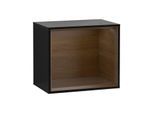 Villeroy und Boch Finion Regalmodul FD10GNPH 41,8x35,6x27cm, Regal Walnut Veneer, Glossy Black Lacquer