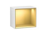 Villeroy und Boch Finion Badregal FD10HFGF 41,8x35,6x27cm, Regal Gold Matt, Glossy white lacquer