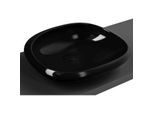 Vitra Istanbul Aufsatzschale 4520B470-0016 schwarz VC, 53,5x51,5cm, ohne Hahnlochbank/ohne Überlaufloch