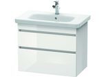 Duravit DuraStyle Waschtisch-Unterschrank DS648101843 73 x 44,8 cm, weiß matt/basalt matt, 2 Schubkästen, wandhängend