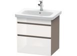 Duravit DuraStyle Waschtisch-Unterschrank DS648002243 58 x 44,8 cm, weiß hochglanz/basalt matt, 2 Schubkästen, wandhängend
