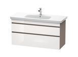 Duravit DuraStyle Waschtisch-Unterschrank DS649502243 113 x 44,8 cm, weiß hochglanz/basalt matt, 2 Schubkästen, wandhängend