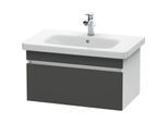 Duravit DuraStyle Waschtisch-Unterschrank DS638104918 73 x 44,8 cm, graphit matt/weiß matt, 1 Auszug, wandhängend