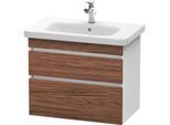 Duravit DuraStyle Waschtisch-Unterschrank DS648102118 73 x 44,8 cm, nussbaum dunkel/weiß matt, 2 Schubkästen, wandhängend