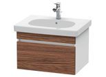 Duravit DuraStyle Waschtisch-Unterschrank DS638302118 60 x 45,3 cm, nussbaum dunkel/weiß matt, 1 Auszug, wandhängend
