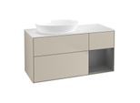 Villeroy und Boch Finion Waschtischunterschrank GA51GKHH 120cm, Abdeckplatte white matt, Emotion, Regale Anthracite matt lacquer, Sand Matt Lacquer