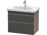 Duravit DuraStyle Waschtisch-Unterschrank DS648104943 73 x 44,8 cm, graphit matt/basalt matt, 2 Schubkästen, wandhängend