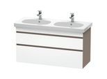 Duravit DuraStyle Waschtisch-Unterschrank DS648601843 115 x 45,3 cm, weiß matt/basalt matt, 2 Schubkästen, wandhängend