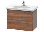 Duravit DuraStyle Waschtisch-Unterschrank DS648407943 80 x 45,3 cm, nussbaum natur/basalt matt, 2 Schubkästen, wandhängend