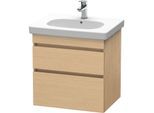 Duravit DuraStyle Waschtisch-Unterschrank DS648303030 60 x 45,3 cm, Eiche natur, 2 Schubkästen, wandhängend