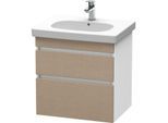 Duravit DuraStyle Waschtisch-Unterschrank DS648307518 60 x 45,3 cm, leinen/weiß matt, 2 Schubkästen, wandhängend