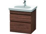 Duravit DuraStyle Waschtisch-Unterschrank DS648302121 60 x 45,3 cm, nussbaum dunkel, 2 Schubkästen, wandhängend