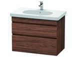 Duravit DuraStyle Waschtisch-Unterschrank DS648402121 80 x 45,3 cm, nussbaum dunkel, 2 Schubkästen, wandhängend