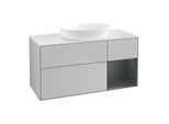 Villeroy und Boch Finion Waschtischunterschrank GA71HGGJ 120cm, Abdeckplatte white matt, Emotion, Regale Midnight matt lacquer, Light grey matt