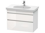 Duravit DuraStyle Waschtisch-Unterschrank DS648402218 80 x 45,3 cm, weiß hochglanz/weiß matt, 2 Schubkästen, wandhängend