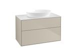 Villeroy und Boch Finion Waschtischunterschrank GA0100HH 100x60,3cm, Emotion, Abdeckplatte white matt, Sand Matt Lacquer