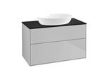 Villeroy und Boch Finion Waschtischunterschrank FA0200GJ 100x60,3cm, Abdeckplatte black matt, Light grey matt
