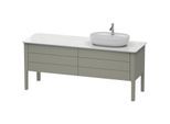Duravit Luv Waschtischunterschrank LU9568R9292 178,3x57cm, rechts, Steingrau Seidenmatt, 2 Schubkästen, 2 Auszüge, stehend