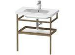 Duravit DuraStyle Handtuchhalter DS988201877, 74 x 44 cm, weiß matt/amerikanisch Nussbaum, mit Ablage