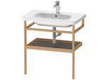 Duravit DuraStyle Handtuchhalter DS988204976 74 x 44 cm, graphit matt/Eiche massiv, mit Ablage
