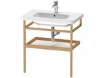 Duravit DuraStyle Handtuchhalter DS988202276 74 x 44 cm, weiß hochglanz/Eiche massiv, mit Ablage
