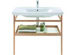Duravit DuraStyle Handtuchhalter DS988300776 94 x 44 cm, betongrau matt/Eiche massiv, mit Ablage