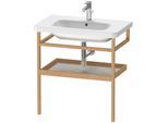 Duravit DuraStyle Handtuchhalter DS988200776 74 x 44 cm, betongrau matt/Eiche massiv, mit Ablage