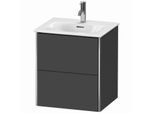 Duravit XSquare Waschtisch-Unterschrank XS432104949 51x56x41,8cm, 2 Schubkästen, Graphit matt