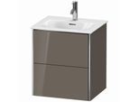 Duravit XSquare Waschtisch-Unterschrank XS432108989 51x56x41,8cm, 2 Schubkästen, Flannel Grey hochglanz