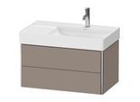Duravit XSquare Waschtisch-Unterschrank XS416904343 78,4x39,7x46cm, 2 Schubkästen, Basalt matt