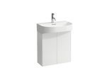 LAUFEN Sonar Waschtisch-Unterbau H4054830341701 58x60x24cm, 2 Türen, Weiß matt