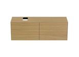 Ideal Standard Conca Waschtisch-Unterschrank T3989Y6 mit Ausschnitt, 4 Auszüge, 160x50,5x55 cm rechts/links, Eiche hell Furnier