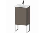 Duravit XSquare Waschtisch-Unterschrank XS4520L9090 43x84x30,8cm, Anschlag links, Flannel Grey seidenmatt, 1 Tür