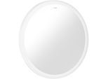 hansgrohe Xarita Lite Q Spiegel 54966700 mit runder LED-Beleuchtung, mattweiß, B 700 x H 700 x T 30 mm, 20 W
