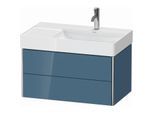 Duravit XSquare Waschtisch-Unterschrank XS416904747 78,4x39,7x46cm, 2 Schubkästen, Stone Blue hochglanz