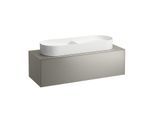 LAUFEN Sonar Schubladenelement/Sideboard H4054710340421 117,5x34x45,5cm, Ausschnitt Mitte, Doppelwaschtisch, Titan