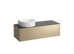 LAUFEN Sonar Schubladenelement/Sideboard H4054220341401 117,5x34x45,5cm, Ausschnitt links, Gold/Nero Marquina