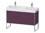 Duravit XSquare Waschtisch-Unterschrank XS445609494 118,4x73,1x46cm, 4 Auszüge, Aubergine seidenmatt