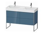 Duravit XSquare Waschtisch-Unterschrank XS445604747 118,4x73,1x46cm, 4 Auszüge, Stone Blue hochglanz