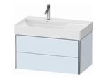 Duravit XSquare Waschtisch-Unterschrank XS416809797 78,4x39,7x46cm, 2 Schubkästen, Lichtblau seidenmatt