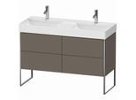 Duravit XSquare Waschtisch-Unterschrank XS445609090 118,4x73,1x46cm, 4 Auszüge, Flannel Grey seidenmatt