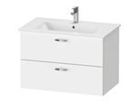Duravit XBase Waschtisch-Unterschrank XB612101818 80 x 47,5 cm, weiß matt, 2 Schubkästen, wandhängend