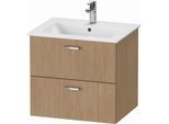 Duravit XBase Waschtisch-Unterschrank XB612005252 60x55,2x47,5cm, europäische Eiche, 2 Schubkästen