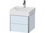 Duravit XSquare Waschtisch-Unterschrank XS416009797 48,4x39,7x46cm, 2 Schubkästen, Lichtblau seidenmatt