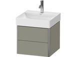 Duravit XSquare Waschtisch-Unterschrank XS416009292 48,4x39,7x46cm, 2 Schubkästen, Steingrau seidenmatt