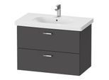 Duravit XBase Waschtisch-Unterschrank XB619004949 80x56x45,8cm, graphit matt, 2 Schubkästen