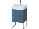 Duravit XSquare Waschtisch-Unterschrank XS443904747 48,4x73,1x46cm, 2 Auszüge, Stone Blue hochglanz