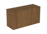 Ideal Standard Conca Waschtisch-Unterschrank T4329Y5 ohne Ausschnitt, 2 Auszüge, 100x37x55 cm, Walnuss dunkel Furnier